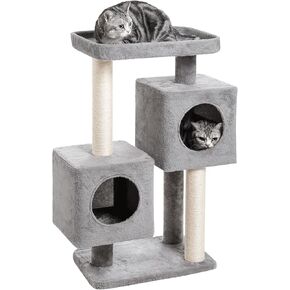 Cat Tree, Multi-Level Cat Tower with Large Perch for Indoor Cats, Cat Condo with Sisal Scratching Post Grey