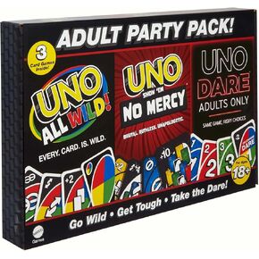 Uno All Wild ، show ‘em no Mercy ، Dare Adults فقط حزمة لعبة 3 أوراق