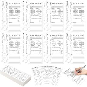 L1rabe Colorful Book Review Bookmarks - Back to School 120Pcs Book Marker Reading Log Page Markers for Readers Bookish Bookworm Gift, Reading Page Tracker for Students Teachers Women to Review&Tracker