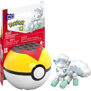 Mega Pokémon Alolan Vulpix Building Toy Kit ، شخصية عمل قابلة للتطبيق (28 قطعة) للأطفال