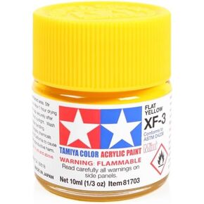 TAMIYA Acrylic Mini XF3 Flat Yellow TAM81703 Plastics Paint Acrylic
