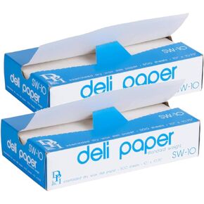 2 Pack of Durable Packaging 10" x 10 3/4" Interfolded Deli Wrap Wax Paper