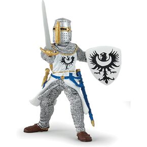 Papo - White Knight with Sword - Realistic Figurine - for Ages 3+ - Medieval Fantasy Collection - Hand Painted - Highly Detailed - Durable and Educational - Gift Idea - Collectable - White Knight