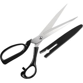 10 Inch fabric scissors with protective cover,for Tailor Office Home,Ideal for Quilting, All Purpose Duty Fabric Scissors