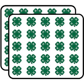 H Green Clover Shaped Logo - Emblem Insignia ag Agriculture Four h Sticker for Scrapbooking, Calendars, Arts, Kids DIY Crafts, Album, Bullet Journals 50 Pack