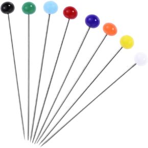 jojofuny 200Pcs Multicolor Glass Head Sewing Pins Head for DIY Crafts Marking Decorating Durable for Quilting