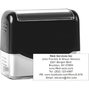 XX-Large Size Custom Self-Inking Stamp Customized Return Address Stamp - Up to 8 Lines of Text Choose from Many Fonts & Ink Colors