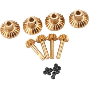 RC Car Upgrade Parts Compatible with WPL C14 C24 B24 B36 for MN D90 D99 for MN99S RC Car Brass Front Rear Axle Gear Drive Shaft Gear Upgrade Accessories Parts