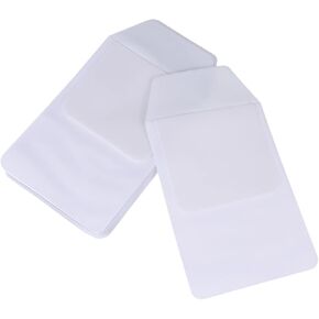 10pcs Transparent Leak Pen Pouch Inserted Pocket Bag for Doctors Pvc Organizer for Stationery Simple Elegant Design Easy to Clean White