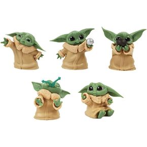 ZKTSRY 5-Pack Baby Yoda Gifts - 2.2-Inch Anime Action Figure Model, Action Figures Suitable for Movie Fans of All Ages