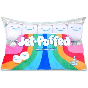iscream Kraft Jet-Puffed Marshmallow 17.5" x 11" Pillow Set with Mini Marshmallow Pillows