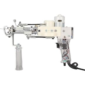 XHTLLO 2 in 1 Rug Tufting Machine, 40 Stitches per Second Electric Carpet Gun with 360 Degree Adjustable Handle, Low Noise, Overcurrent Protection, Carpet Weaving Tool(US)