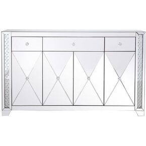 Mirrored Credenza in Contemporary Style-35.5 inches Tall and 14 inches Wide 779-Bel-5046534