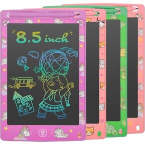 4 Pack LCD Writing Tablet for Kids 8.5 Inch Colorful Electronic Writing Drawing Pads Portable Doodle Board Gifts for Kids Boys Girls 3 4 5 6 Year Old