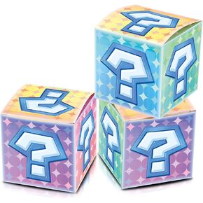 HOMEZZO Video Game Party Favor Boxes, Set of 18 Gradient Question Goody Treat Boxes for Birthday Party Gamer Gathering (3.9 * 3.9 * 3.9 inches)