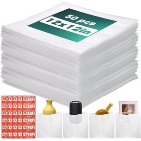 390 Pcs Moving Supplies, 270 Foam Pouches & Foam Sheets, 4 Sizes Packing Foam Pouches with 120 Fragile Stickers for Protect Cushion Dishes China Storage Supplies (7.8X7.8", 7.8X12", 12X12", 12X16")
