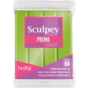 Sculpey Premo™ Polymer Oven-Bake Clay, Bright Green Pearl, Non Toxic, 2 oz. bar