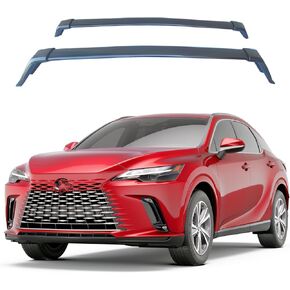 قضبان متقاطعة لحامل السقف من ROKIOTOEX تناسب 2023 2024 2025 Lexu-s RX Moonroof (غير متوافقة مع السقف البانورامي) سياج جانبي دافق، قضبان متقاطعة لصندوق الشحن على السطح، لوح التزلج، حامل الدراجة فضي in Saudi Arabia