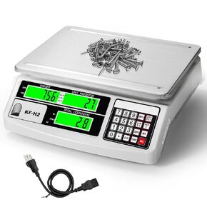MEIYA Industrial Counting Scale, 30kg/0.5g Digital Coin Scale for Coin, Parts, High Precision Electronic Gram Scale with RS232 Port for Connecting Computer or Printer,kg/g/lb Switching, LCD Display