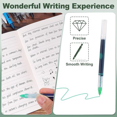 M&G Gel Pen Medium Point 0.5mm, 12 Pack Quick Dry Smooth Gel Ink Rollerball Pen for Home Office Writing Note Taking Journaling Business, Green in Saudi Arabia