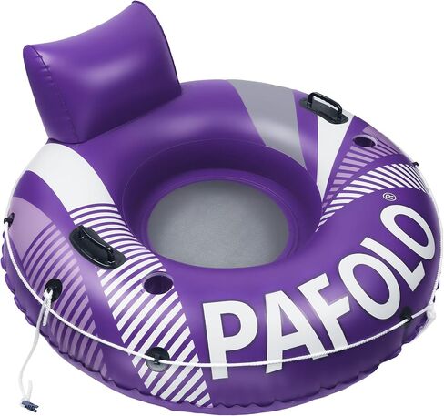 Pool Float Adult, Inflatable River Tube Float, River Tubes for Floating Heavy Duty with Mesh Bottom, Comfortable Backrest & 2 Cup Holders & Durable Grab Handles,450 lbs Weight Capacity in Kuwait
