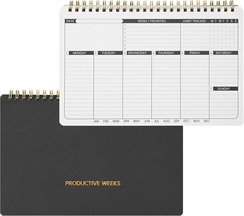 Weekly Calendar Planner Notepad With Box，Office Productivity Business Planner，Work Organizer Checklist Notebook, 2024 Planner Weekly And Monthly Premium Paper(Gift Box) in Saudi Arabia