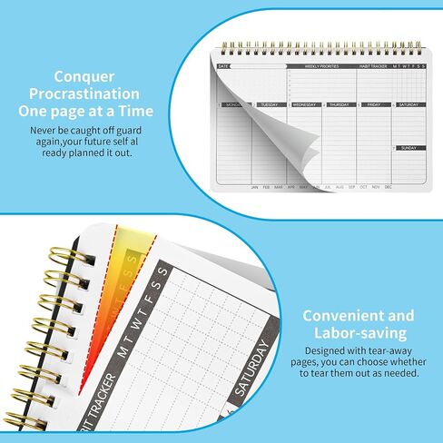 Weekly Calendar Planner Notepad With Box，Office Productivity Business Planner，Work Organizer Checklist Notebook, 2024 Planner Weekly And Monthly Premium Paper(Gift Box) in Saudi Arabia