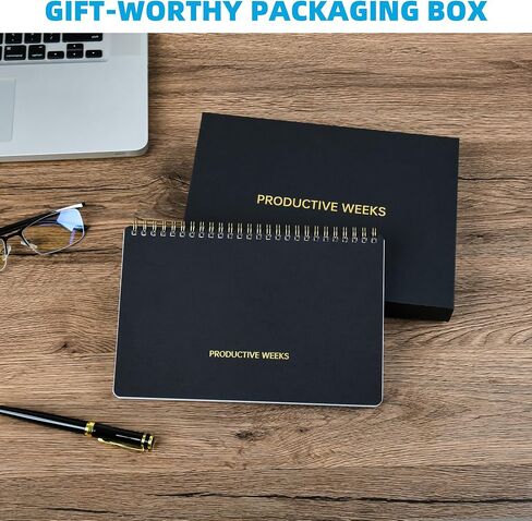 Weekly Calendar Planner Notepad With Box，Office Productivity Business Planner，Work Organizer Checklist Notebook, 2024 Planner Weekly And Monthly Premium Paper(Gift Box) in Saudi Arabia