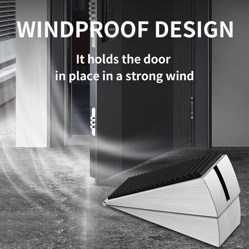 Heavy Duty Door Stoppers,Metal Rubber Door Wedge,Tall up to 3.1 in,Large Door Stopper for Bottom of Door,Suits Any Heavy Door Gap,Suits Any Smooth Floor,Door stoppers,1 Pack in Saudi Arabia