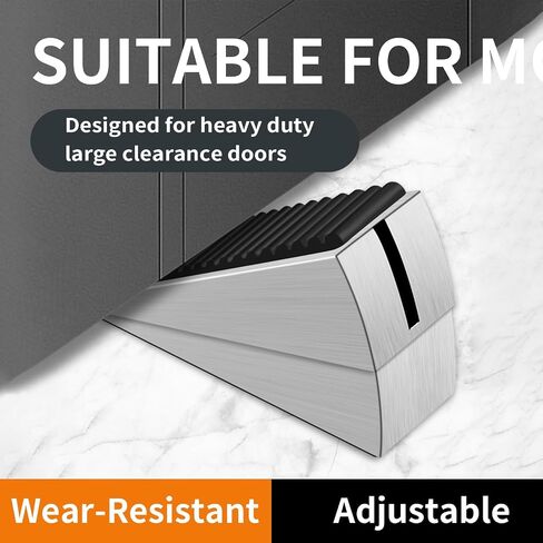 Heavy Duty Door Stoppers,Metal Rubber Door Wedge,Tall up to 3.1 in,Large Door Stopper for Bottom of Door,Suits Any Heavy Door Gap,Suits Any Smooth Floor,Door stoppers,1 Pack in Saudi Arabia