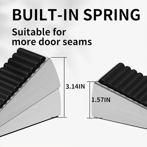 Heavy Duty Door Stoppers,Metal Rubber Door Wedge,Tall up to 3.1 in,Large Door Stopper for Bottom of Door,Suits Any Heavy Door Gap,Suits Any Smooth Floor,Door stoppers,1 Pack in Saudi Arabia