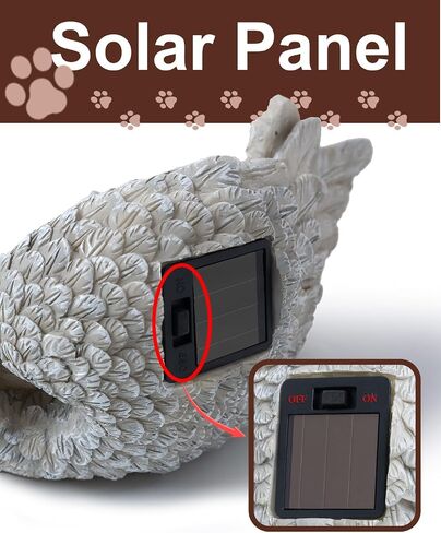 Dog Memorial Gift, Angel Memorial Dog Statue with Photo Frame, Forever My Guardian Angel Garden Solar Light Dogs for Pet Memorial Stone in Saudi Arabia