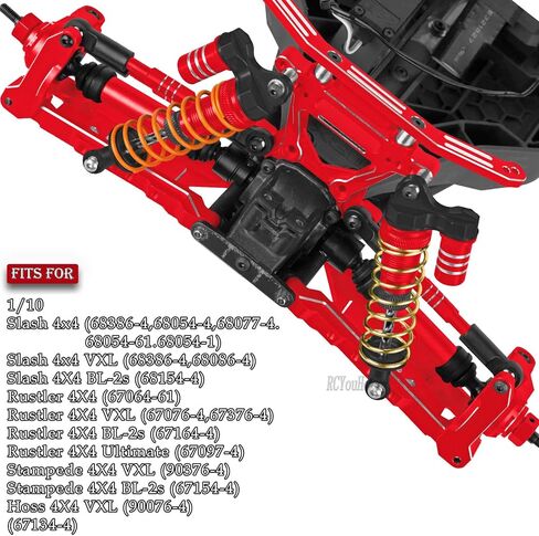 RC Upgrades Part for 1/10 Slash/Rustler/Stampede/Hoss 4x4 4WD VXL,Arm/Shocks/Caster Block,Steering Blocks,Stub Axle Carriers,Steering Bellcranks/Drive Shaft,Shock Tower/Links,Colorful in Saudi Arabia