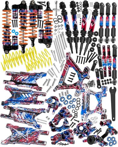 ترقيات RC جزء من 1/10 Slash/Rustler/Stampede/Hoss 4x4 4WD VXL ، ARM/SCARCHS/CASTER COLLE ، كتل التوجيه ، حاملات محور كعب ، جرس التوجيه/عمود القيادة ، برج الصدمة/الروابط ، ملون in Saudi Arabia