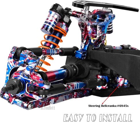 ترقيات RC جزء من 1/10 Slash/Rustler/Stampede/Hoss 4x4 4WD VXL ، ARM/SCARCHS/CASTER COLLE ، كتل التوجيه ، حاملات محور كعب ، جرس التوجيه/عمود القيادة ، برج الصدمة/الروابط ، ملون in Saudi Arabia