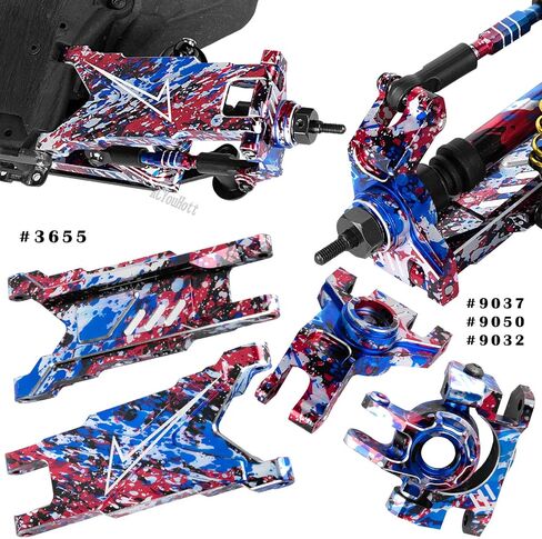 ترقيات RC جزء من 1/10 Slash/Rustler/Stampede/Hoss 4x4 4WD VXL ، ARM/SCARCHS/CASTER COLLE ، كتل التوجيه ، حاملات محور كعب ، جرس التوجيه/عمود القيادة ، برج الصدمة/الروابط ، ملون in Saudi Arabia
