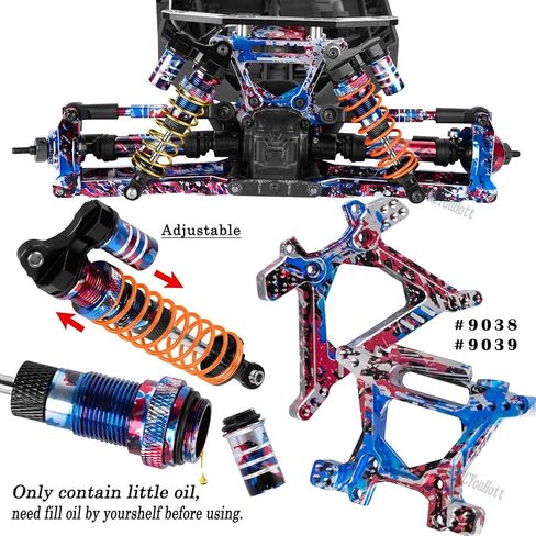 ترقيات RC جزء من 1/10 Slash/Rustler/Stampede/Hoss 4x4 4WD VXL ، ARM/SCARCHS/CASTER COLLE ، كتل التوجيه ، حاملات محور كعب ، جرس التوجيه/عمود القيادة ، برج الصدمة/الروابط ، ملون in Saudi Arabia