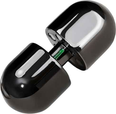 Capsule Fidget Toy for Adults, Metal Fidget Toy with Spinning Top, EDC Toy Haptic Fidget Slider Coin, Slide Push for Stress Anxiety Relief, Stainless Steel, Black in Saudi Arabia