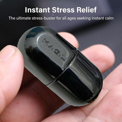 Capsule Fidget Toy for Adults, Metal Fidget Toy with Spinning Top, EDC Toy Haptic Fidget Slider Coin, Slide Push for Stress Anxiety Relief, Stainless Steel, Black in Saudi Arabia