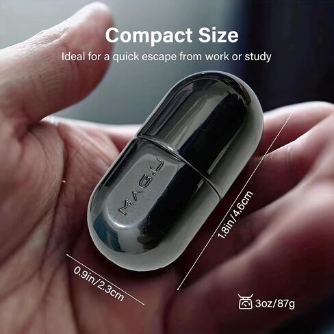 Capsule Fidget Toy for Adults, Metal Fidget Toy with Spinning Top, EDC Toy Haptic Fidget Slider Coin, Slide Push for Stress Anxiety Relief, Stainless Steel, Black in Saudi Arabia