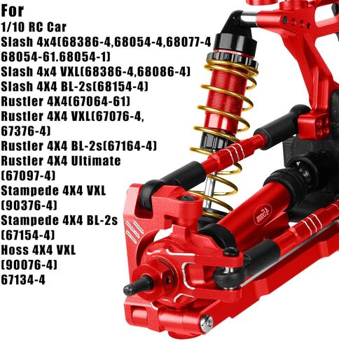 Upgrades Part for 1/10 Slash/Rustler/Stampede/Hoss 4x4 VXL,RC Shock Absorbers&Suspension Arms&Drive Shaft Axles&Steering Knuckle Kit&Shock Tower&Adjustable Links&Steering Block,Colour in Saudi Arabia