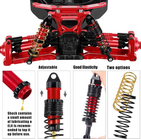 Upgrades Part for 1/10 Slash/Rustler/Stampede/Hoss 4x4 VXL,RC Shock Absorbers&Suspension Arms&Drive Shaft Axles&Steering Knuckle Kit&Shock Tower&Adjustable Links&Steering Block,Colour in Saudi Arabia