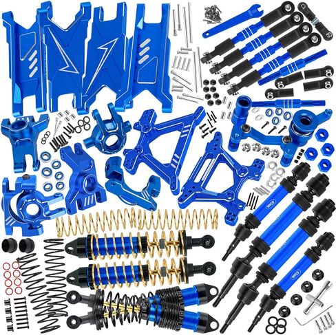 Upgrades Part for 1/10 Slash/Rustler/Stampede/Hoss 4x4 VXL,RC Shock Absorbers&Suspension Arms&Drive Shaft Axles&Steering Knuckle Kit&Shock Tower&Adjustable Links&Steering Block,Colour in Saudi Arabia
