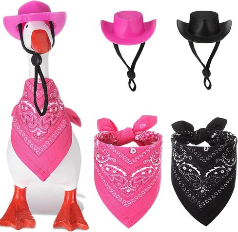 Abbylike 2 مجموعة من Western Cowboy Mini Desk Goose Outfits 7 '' Magnetic Goose تمثال المفاتيح في سلسلة مفاتيح للديكور in Kuwait