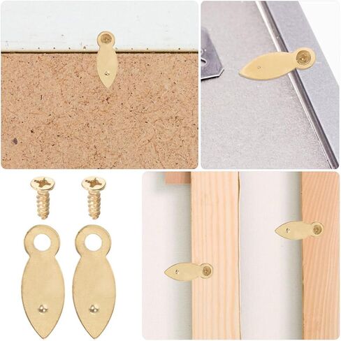 HOMSFOU 200Pcs Heavy Duty Metal Picture Frame Fastener Kit Durable Photo Frame Buckles Mounting Hardware for Easy Installation for Photo Frames Artworks Decorations in Saudi Arabia