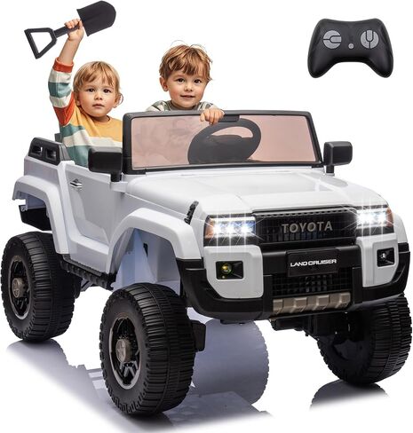 Licensed Toyota LC250 24V Ride On Toys for Big Kids, 2 Seater Ride On Car w/Parent Remote Control, 4WD, 220W Motors, Bluetooth Music, Three-Point Seat Belt, Slow Start & Speed Adjustment (Ages 3+) in Saudi Arabia