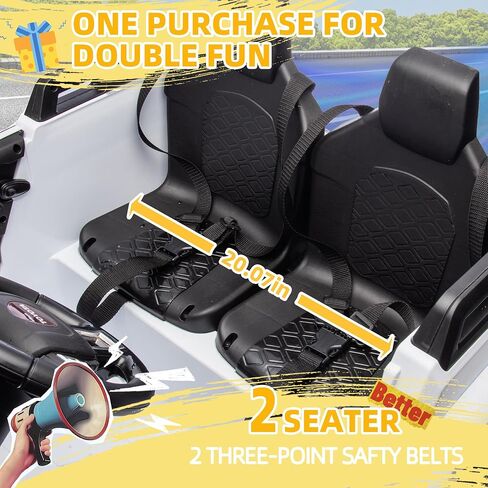 Licensed Toyota LC250 24V Ride On Toys for Big Kids, 2 Seater Ride On Car w/Parent Remote Control, 4WD, 220W Motors, Bluetooth Music, Three-Point Seat Belt, Slow Start & Speed Adjustment (Ages 3+) in Saudi Arabia