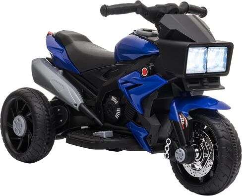AOSOM 6V Kids Kids Motorcycle Toddler Ride-On Toy ، وعلبة كهربائية مصغرة عالية التشغيل التي تعمل بالبطارية مع التبديل الأمامي/العكسي ، والموسيقى ، والمصابيح الأمامية ، والقرن ، الأحمر in Kuwait