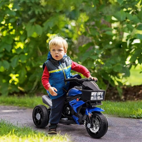 AOSOM 6V Kids Kids Motorcycle Toddler Ride-On Toy ، وعلبة كهربائية مصغرة عالية التشغيل التي تعمل بالبطارية مع التبديل الأمامي/العكسي ، والموسيقى ، والمصابيح الأمامية ، والقرن ، الأحمر in Kuwait