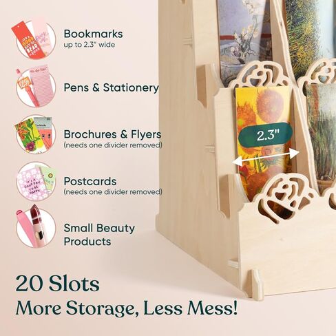 Bookmark Display Stand for Vendors, Multi-Purpose Bookmark Holder, Portable Display Stand for Craft Fairs, Vendor Booths, Retail Store in Kuwait
